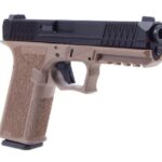 P80 Glock 17/PFS9 Semi-Automatic Pistol - Black Slide W/ FDE Frame